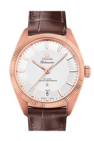 omega mens leather watch