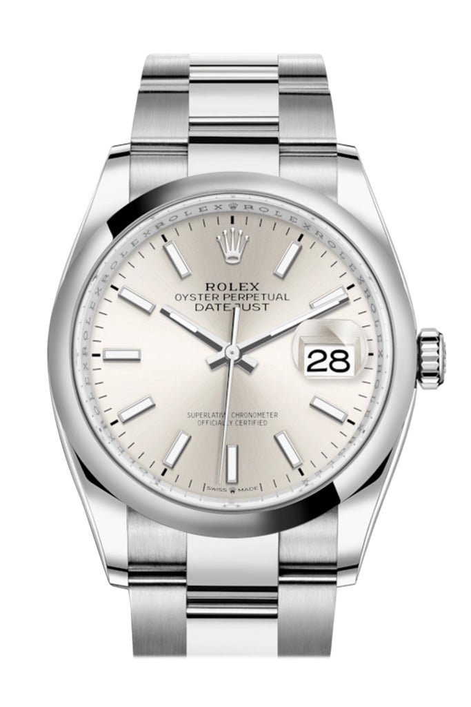 rolex datejust 36 silver dial