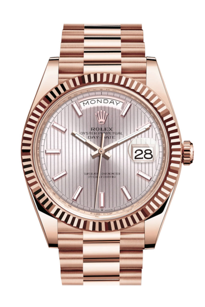 ROLEX 228235 Day-Date 40 Sundust Stripe 