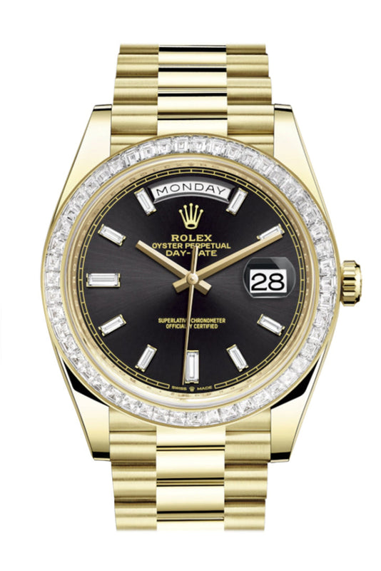 rolex president black diamond dial