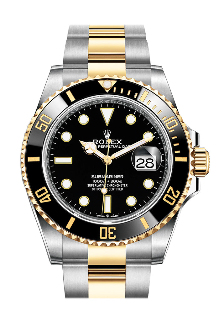rolex submariner automatic black dial men's watch