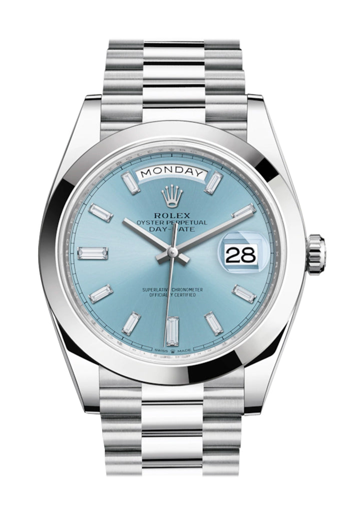 ice blue dial watch