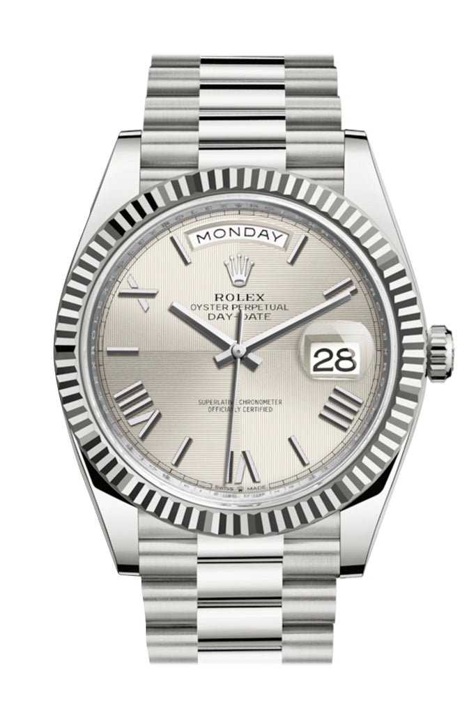 rolex silver day date