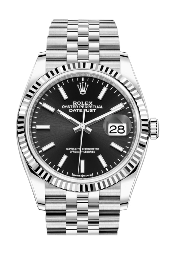 rolex datejust 36 jubilee black dial