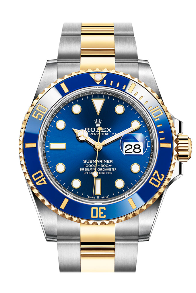 rolex submariner full gold blue dial