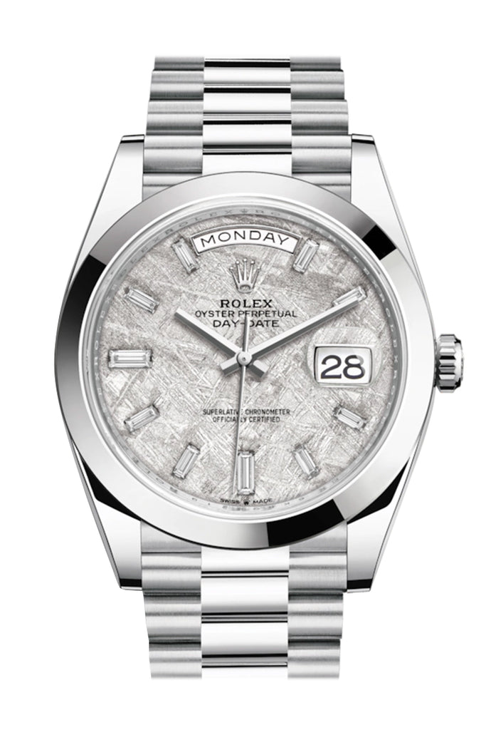 rolex day date 40 platinum diamond bezel