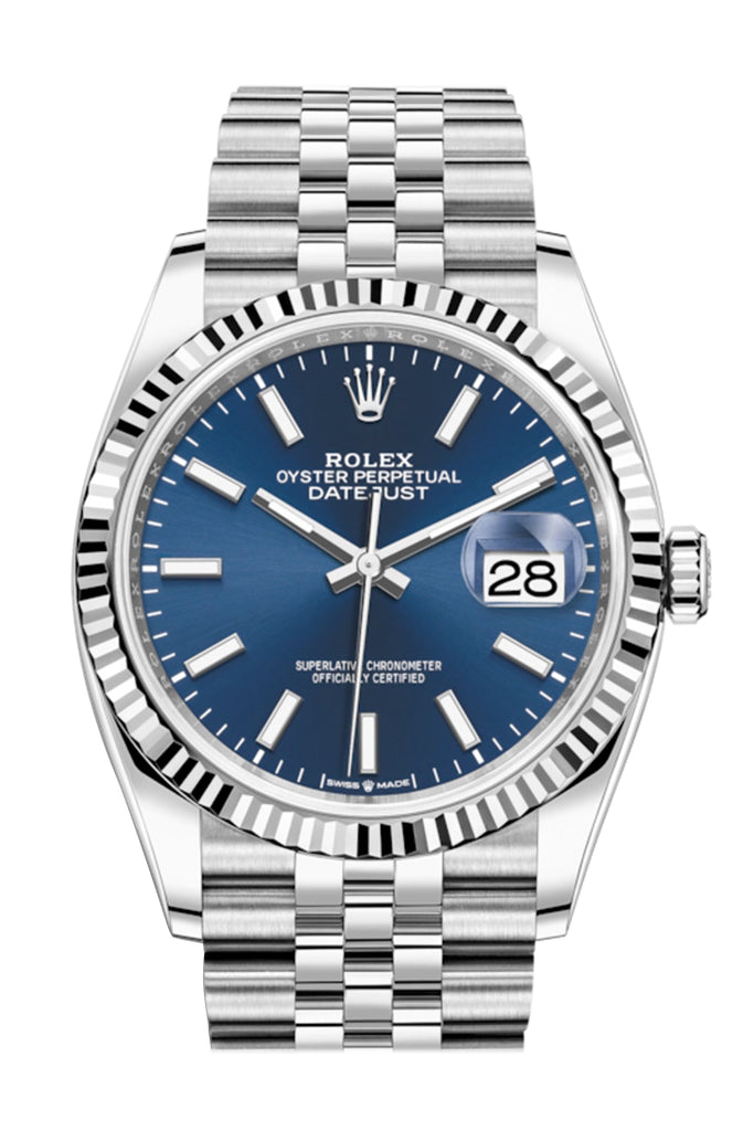 datejust blue dial automatic men's jubilee watch