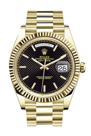 rolex day date silver black face