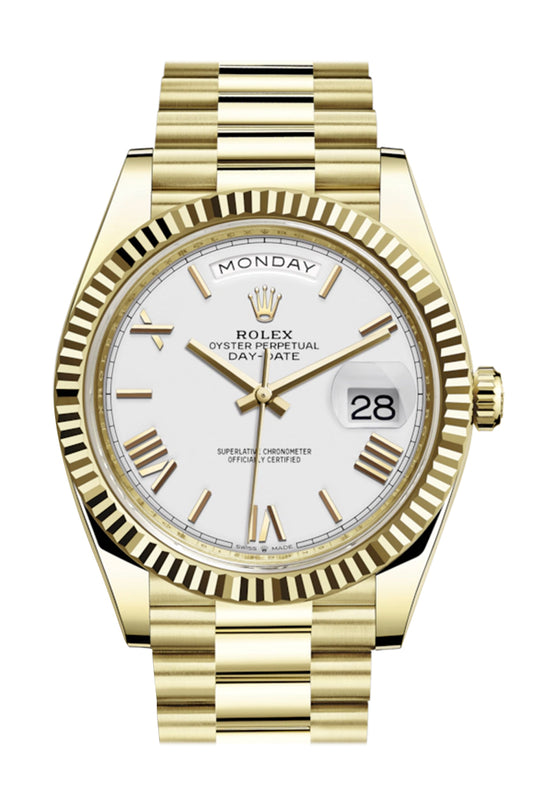 rolex gold white