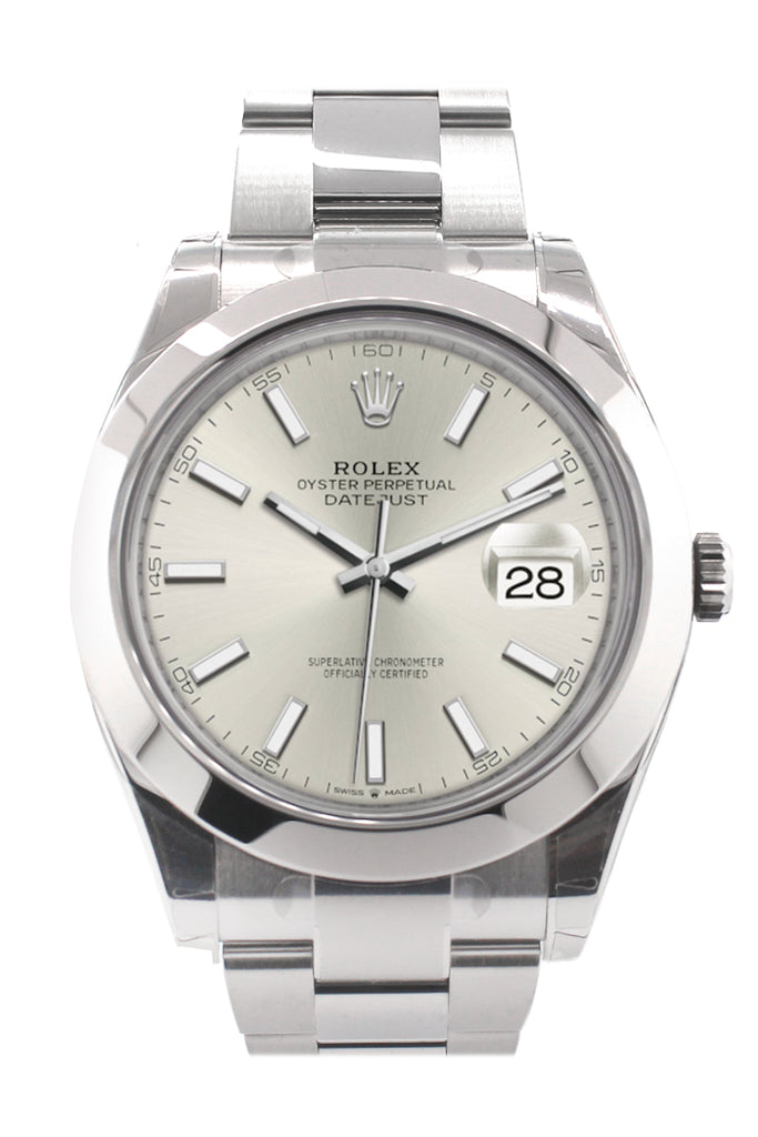 rolex silver watch
