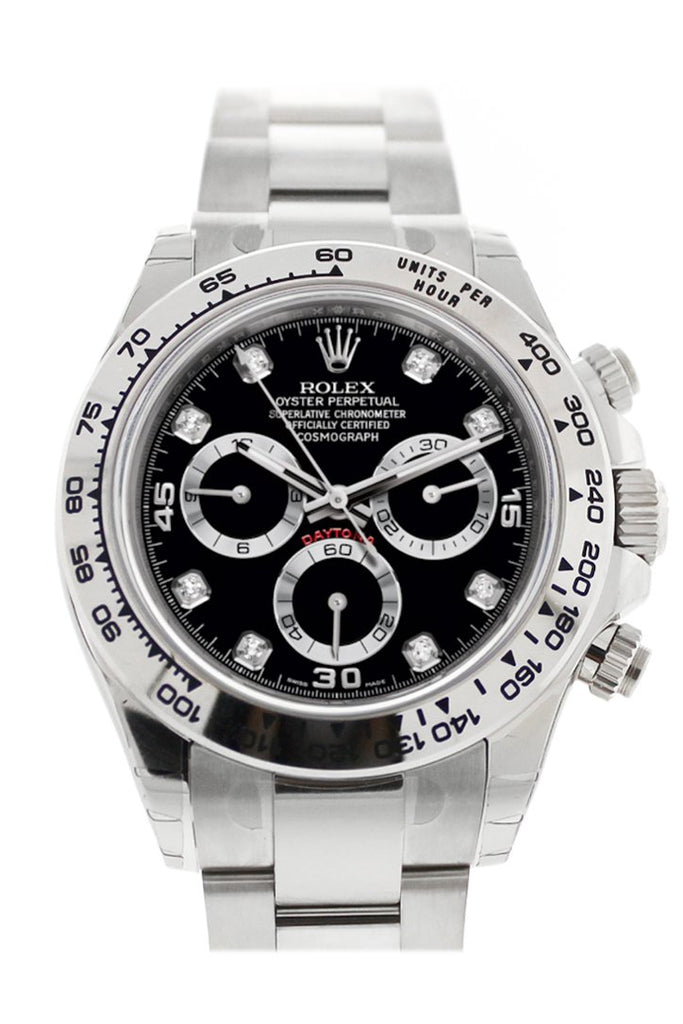 rolex daytona black diamond dial