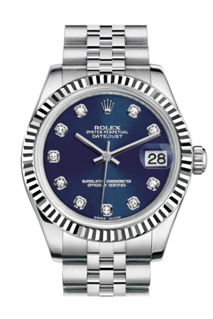 rolex datejust women's blue dial