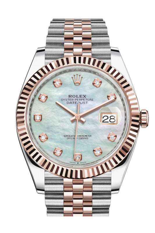 rolex datejust 41 mother of pearl