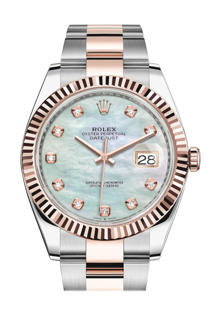 rolex datejust 41mm mother of pearl