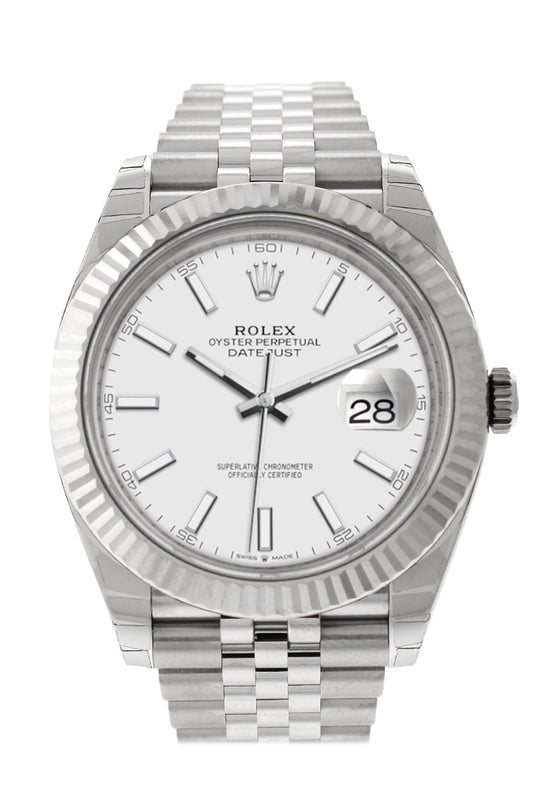 rolex datejust jubilee white dial