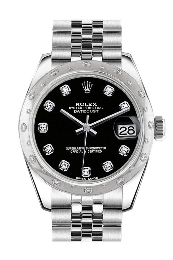 rolex with black diamonds