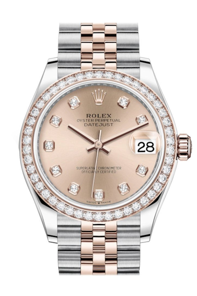 datejust 31 rose gold diamond