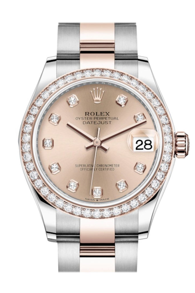 datejust two tone rose gold