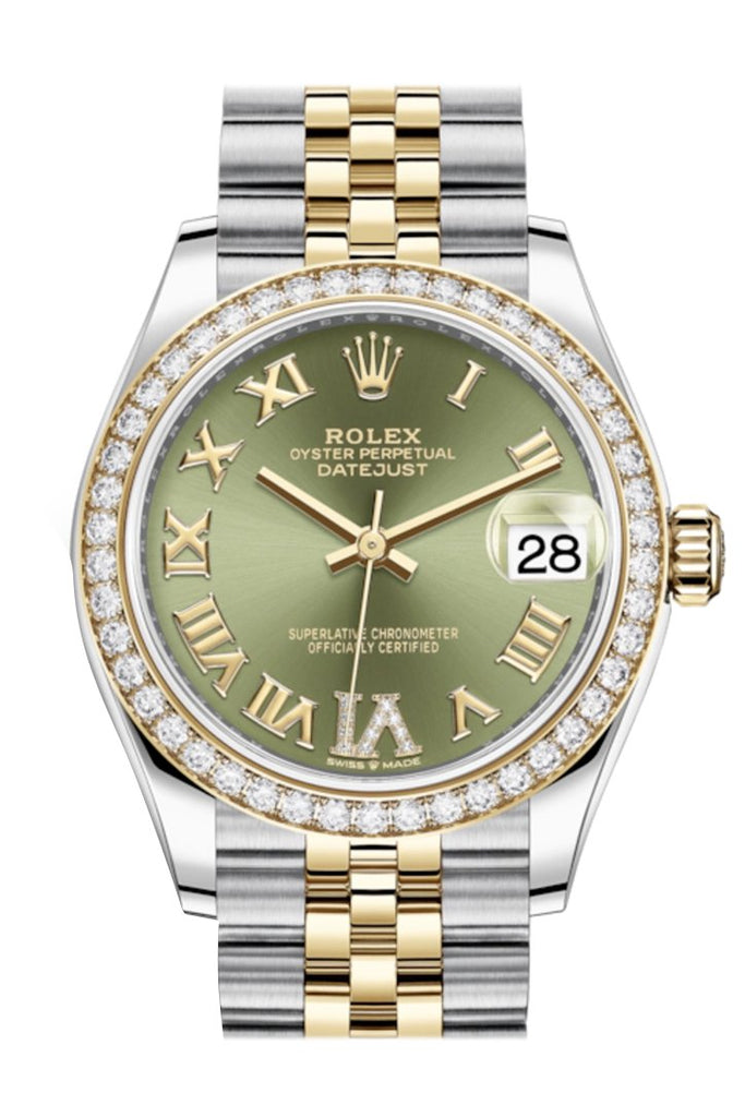 rolex datejust olive green dial