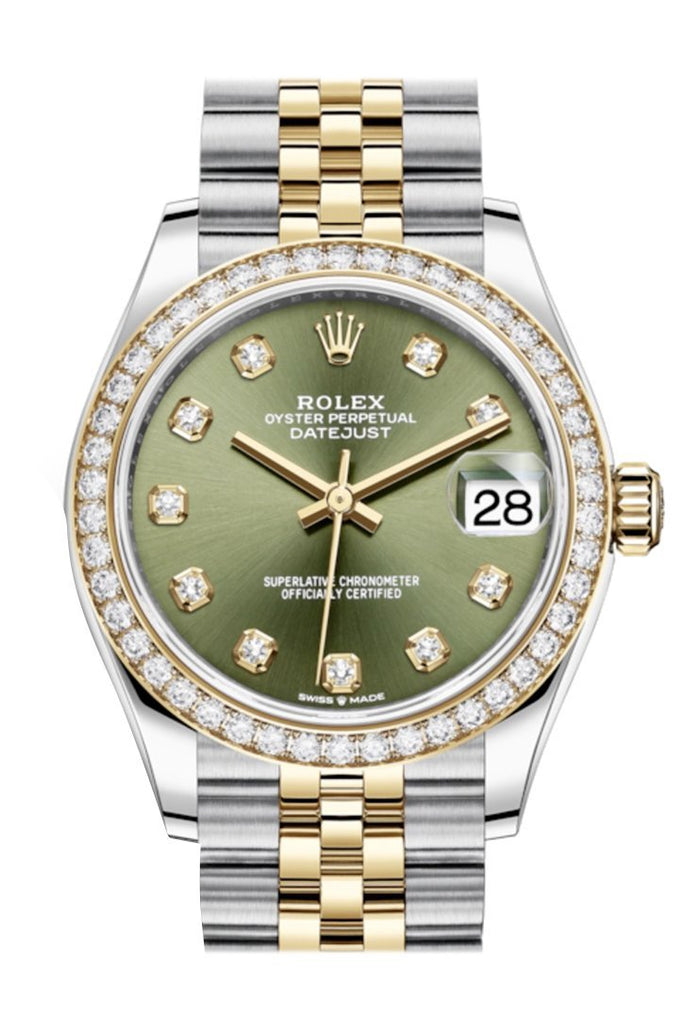 rolex datejust 31 olive green