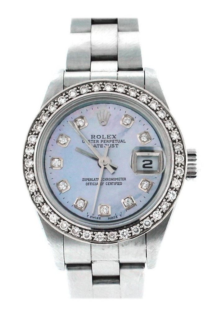 blue mother of pearl rolex