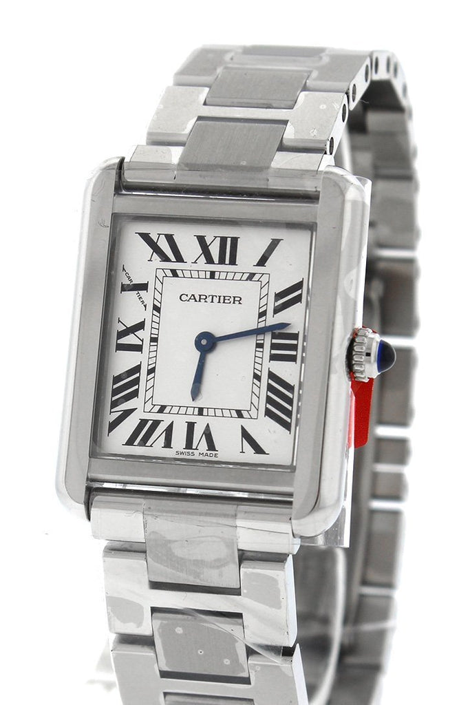 cartier tank solo steel small ladies watch