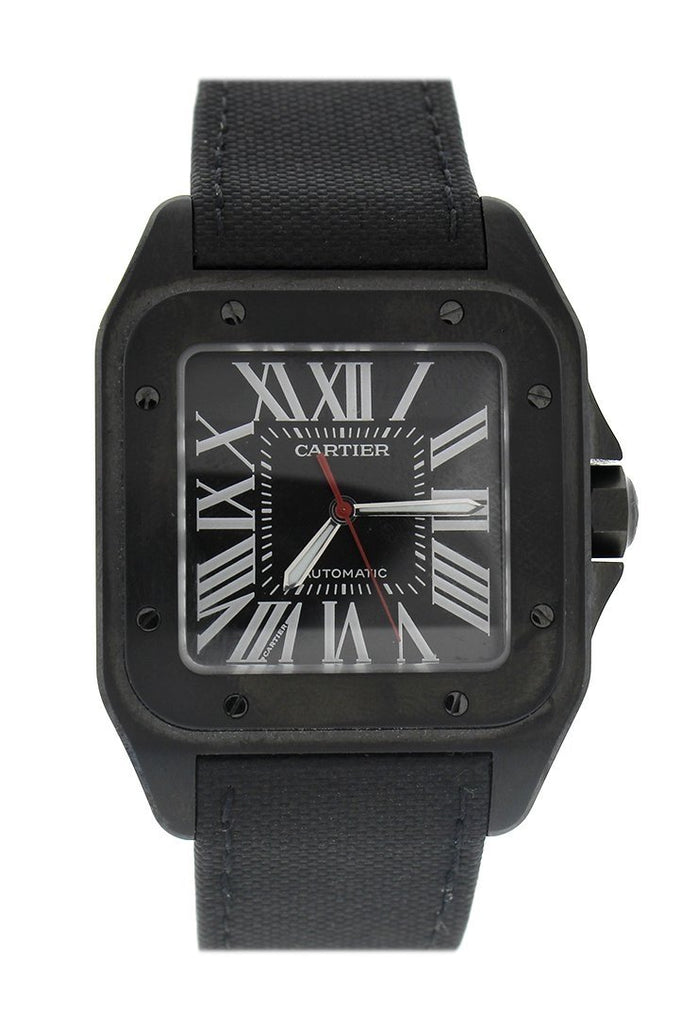 mens black cartier watch