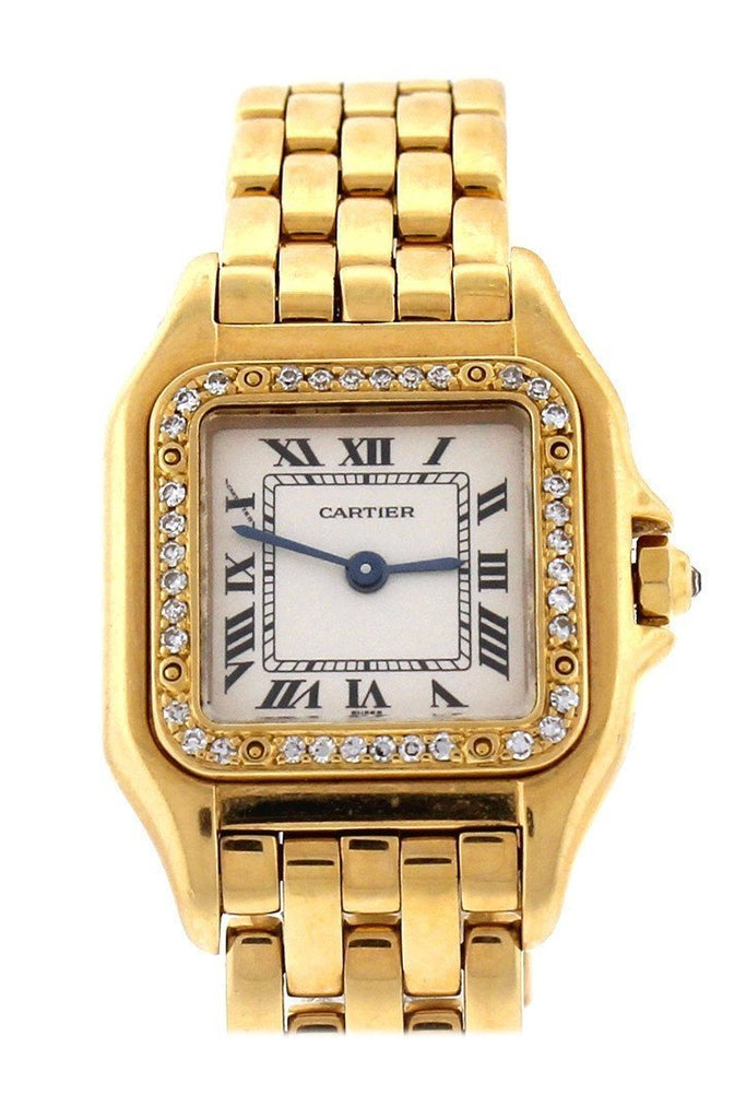 cartier panthere watch gold with diamonds