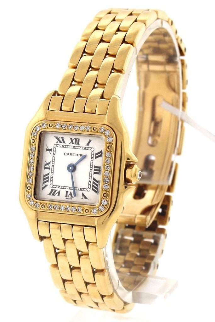 ladies cartier panthere gold watch