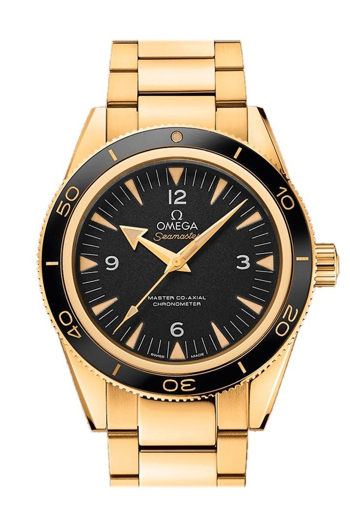 Omega Seamaster 300 Master Co-axial 41mm Black Dial Yellow ...