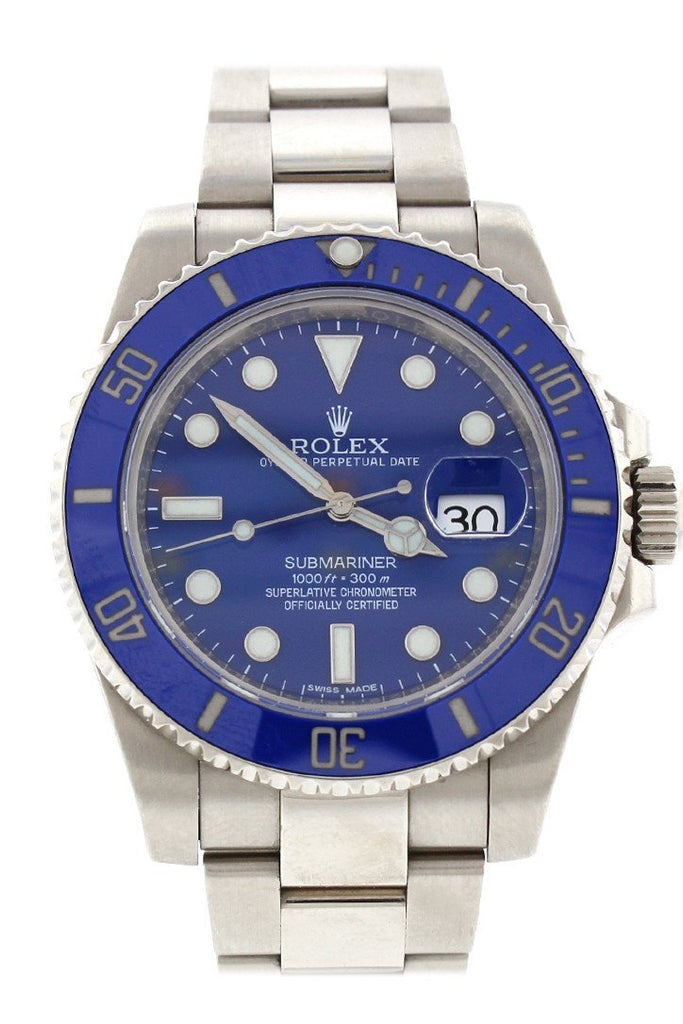 Pre Owned Rolex Submariner 40 Blue 18k 