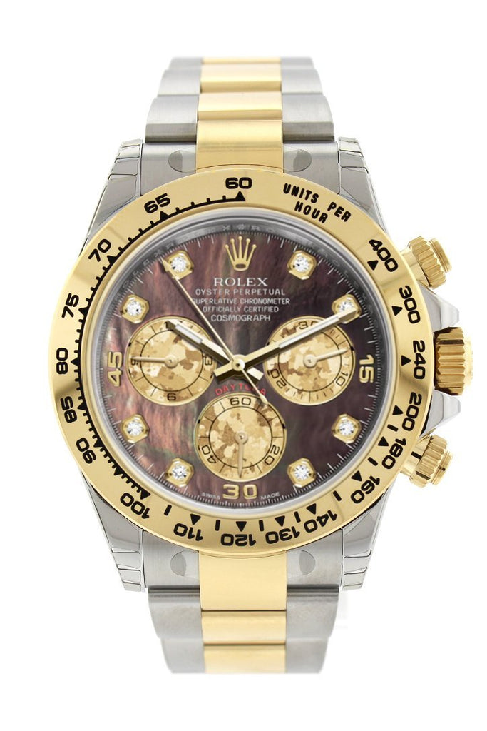 rolex daytona two tone mother of pearl