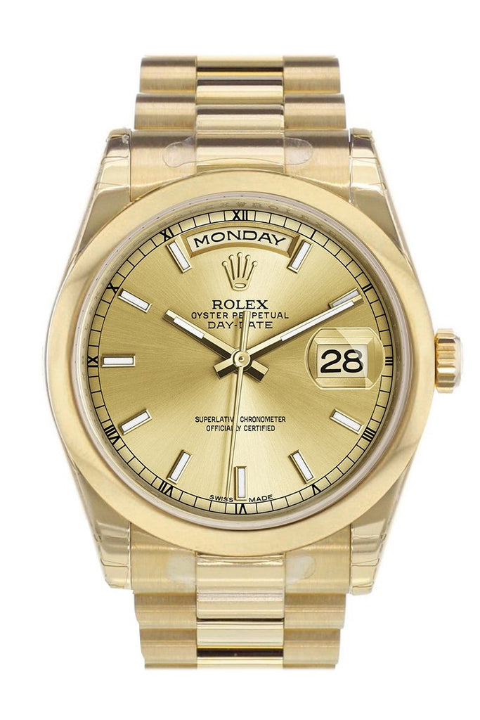 rolex president champagne gold dial