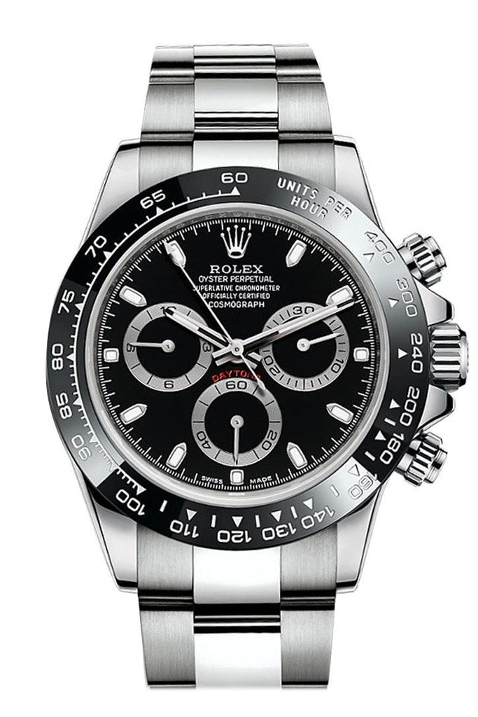 rolex cosmograph daytona men's black dial watch 116500ln