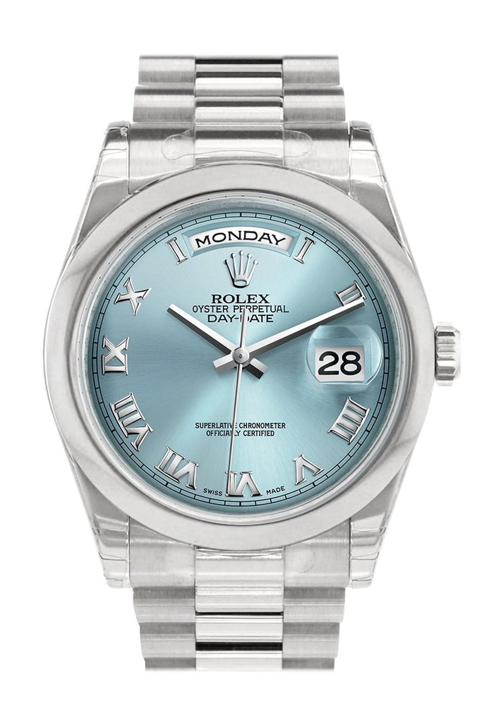 Rolex Day-Date 36 Ice Blue Dial White 