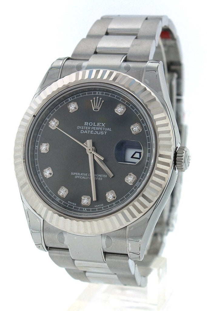 rolex datejust ii rhodium diamond dial