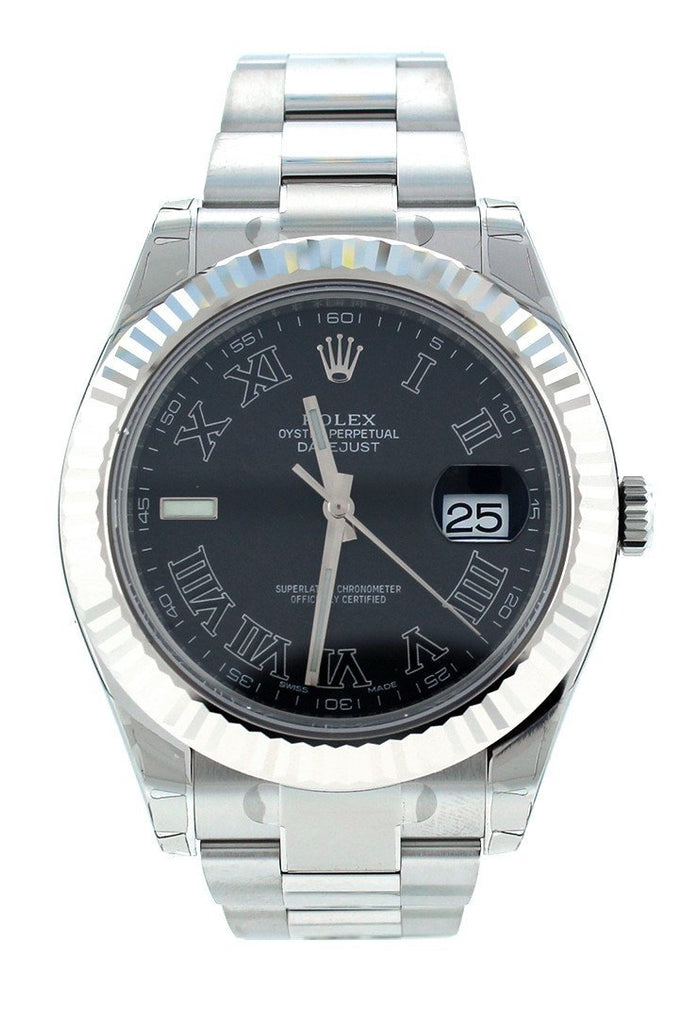 rolex white gold fluted bezel