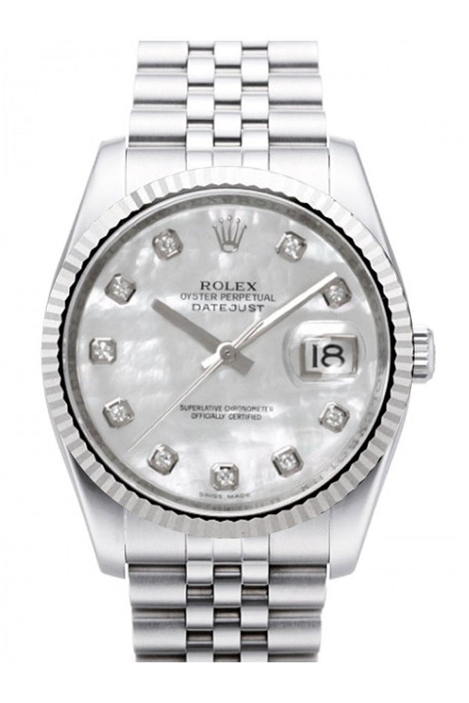 datejust 36 mother of pearl dial