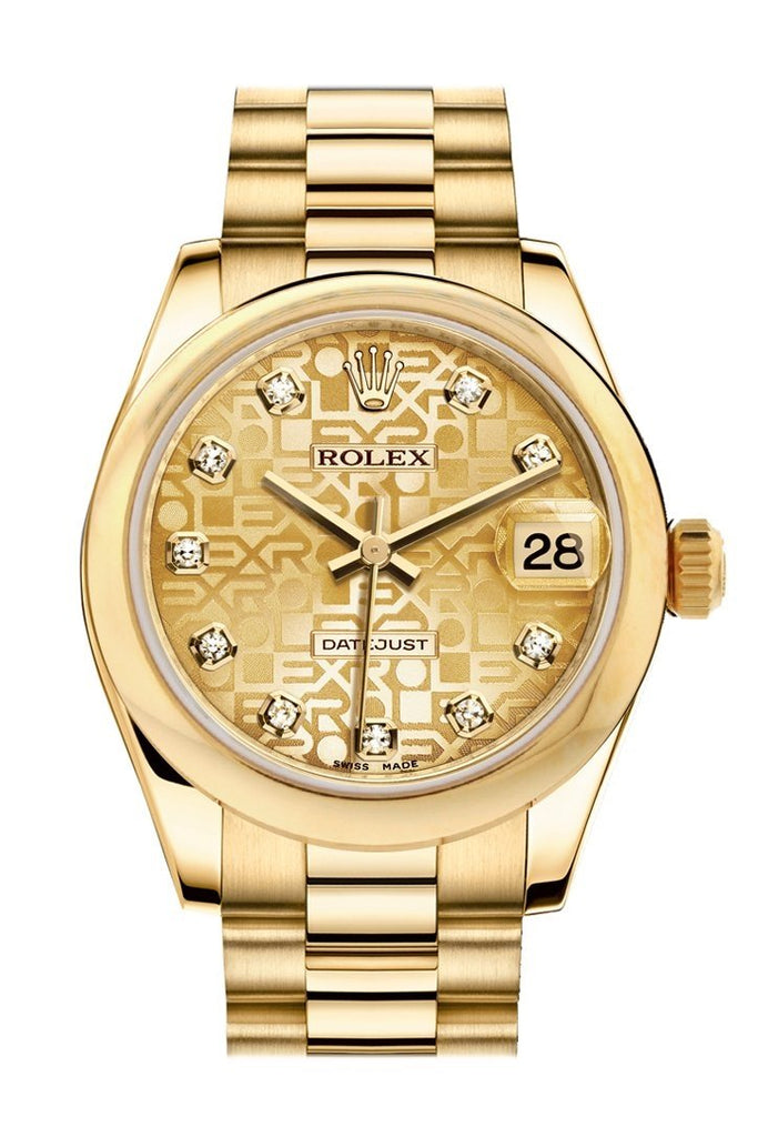 rolex presidential ladies 18k gold