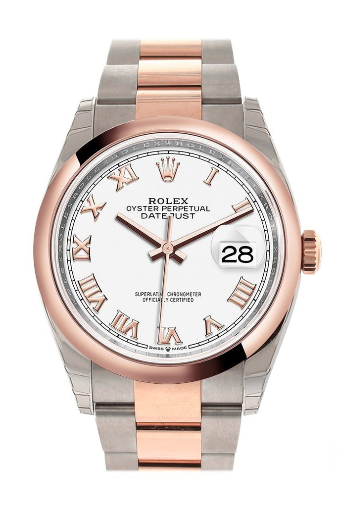 rolex datejust rose gold roman numerals