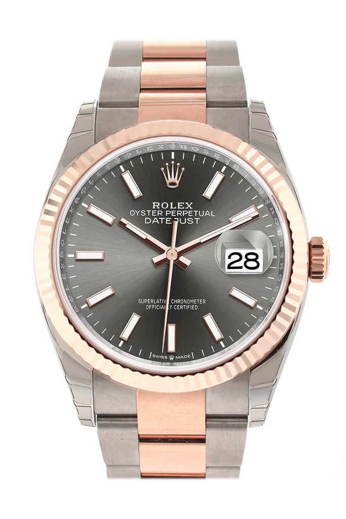 rolex datejust two tone rose gold