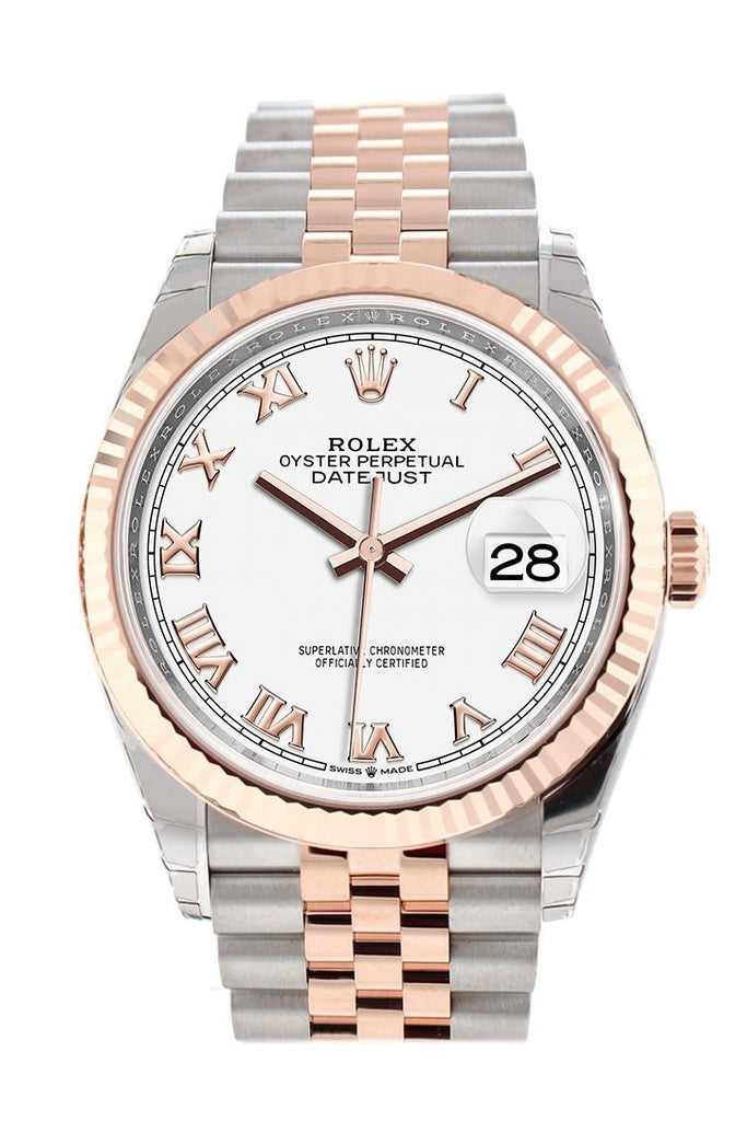 rolex datejust 36 two tone rose gold