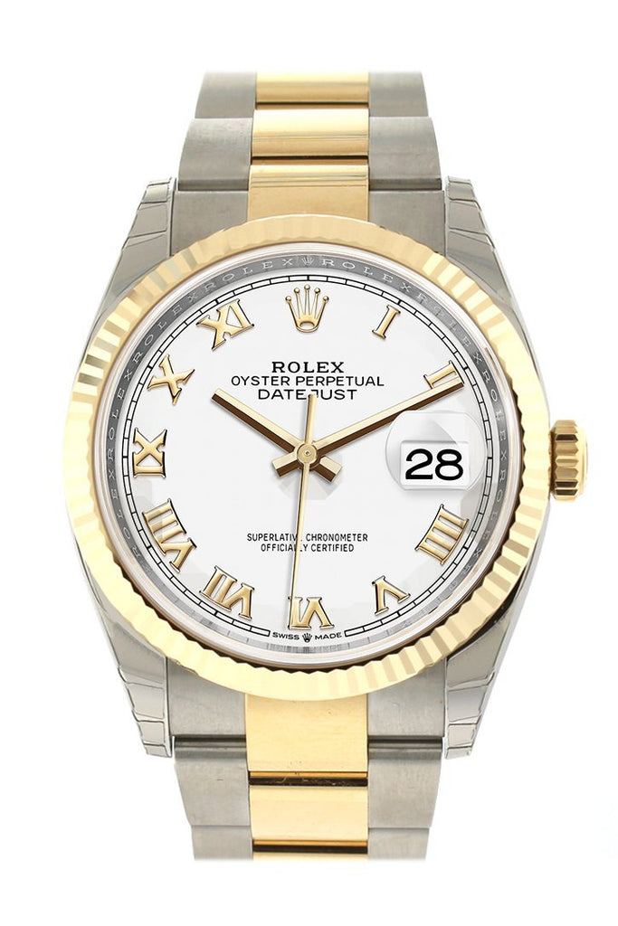 Rolex Datejust 36 White Dial Fluted 