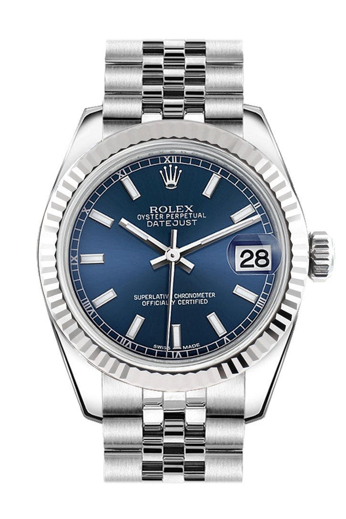 rolex datejust 31 blue dial