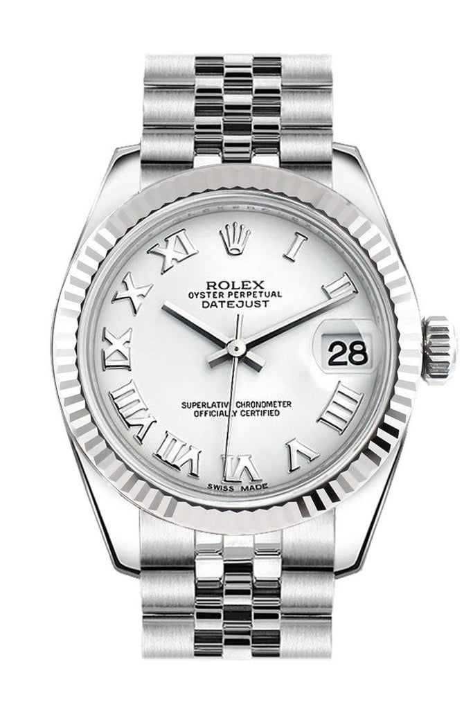 Rolex 178344 Datejust 31 White Dial 