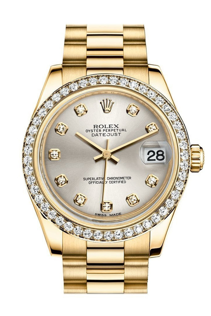 rolex president datejust 18kt gold watch