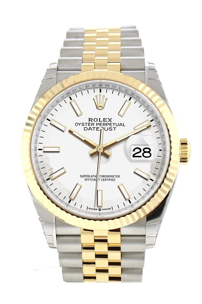 Rolex Datejust 36 White Dial Fluted 
