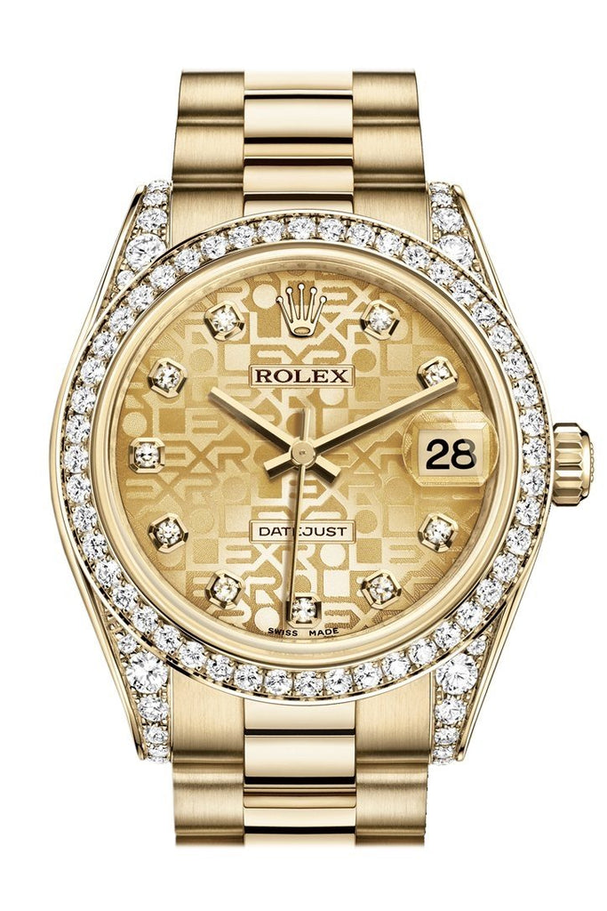 rolex women's 18k gold president watch