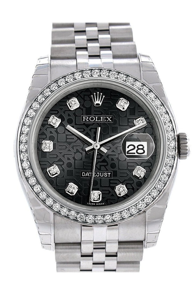 datejust 36 black with diamonds