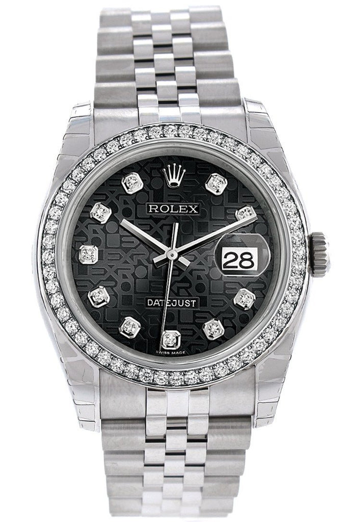 rolex datejust 36 black dial jubilee